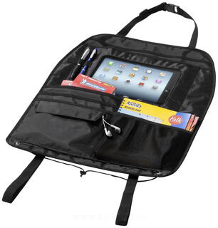 Back seat organiser with tablet compartment