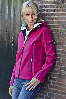 Ladies Hooded Fashion Softshell Jacket 5. picture